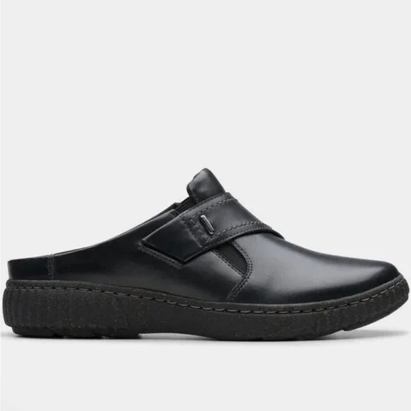 Clarks Originals Women's Caroline Bay Black Lea 26179513 - Picture 5 of 8